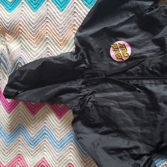 Santa Cruz Skateboarding OTHER DOT HOODED WINBREAKER JACKET size medium - Picture 3 of 9